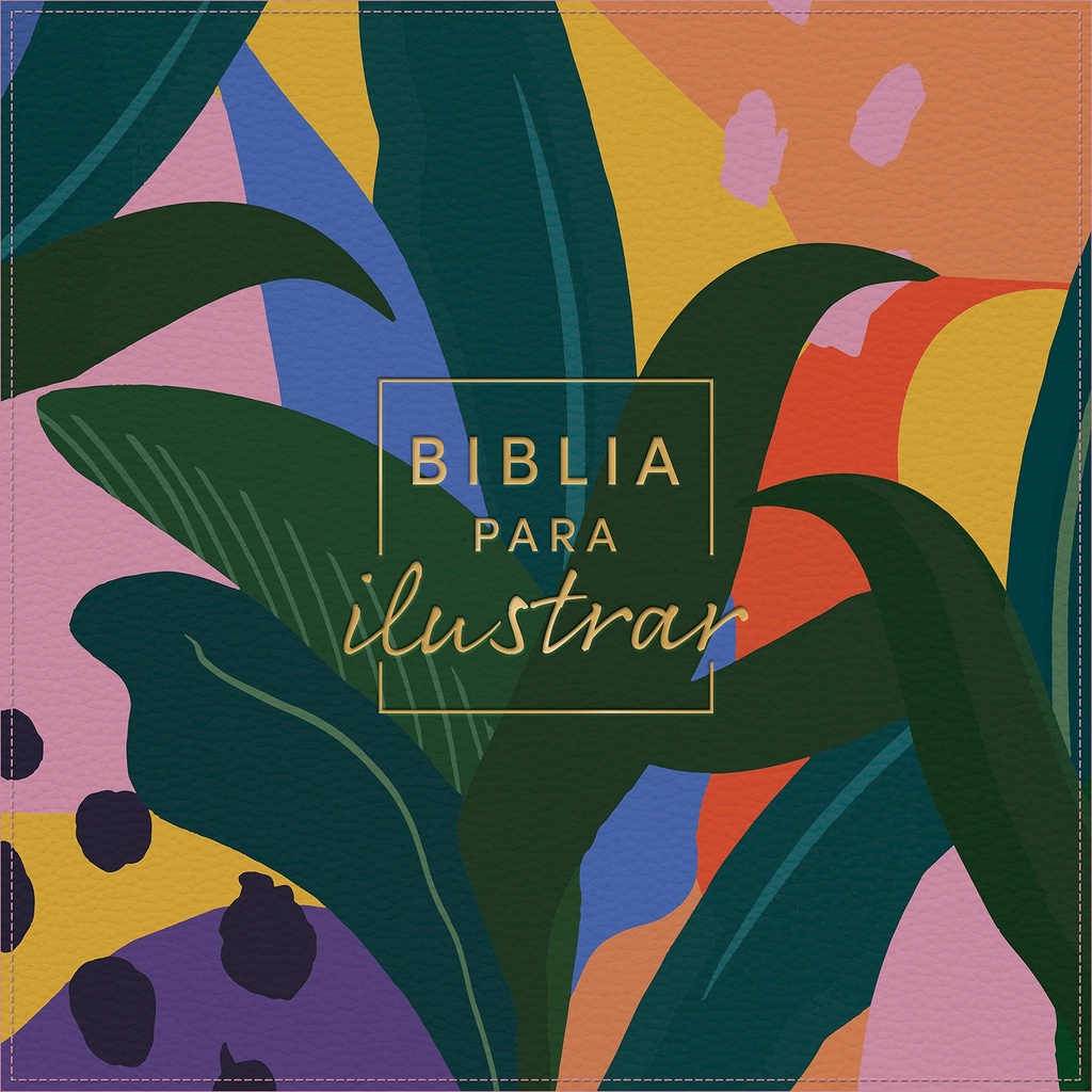 Biblia RVR60 para ilustrar floral símil piel