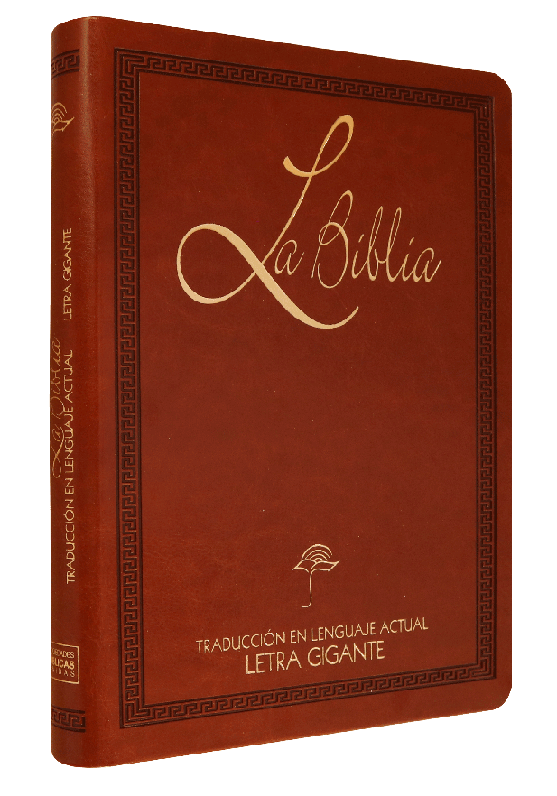 [SBM0803] Biblia TLA letra gigante imit marrón