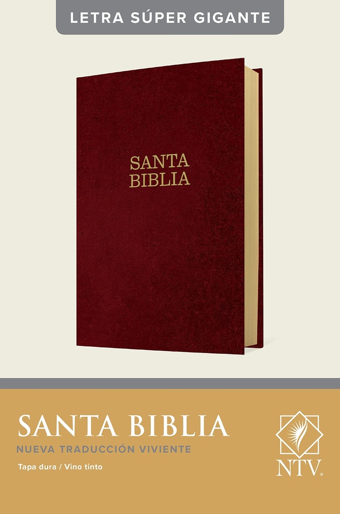 Biblia NTV Letra super gigante vino tinto