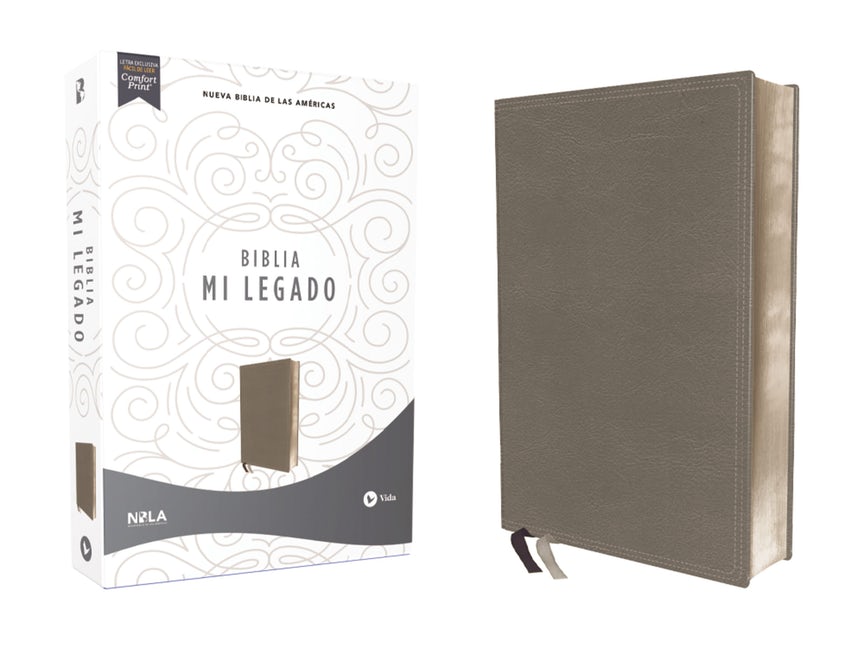 [HCV2859] Biblia NBLA mi legado leathersoft Gris una columna interior a dos colores