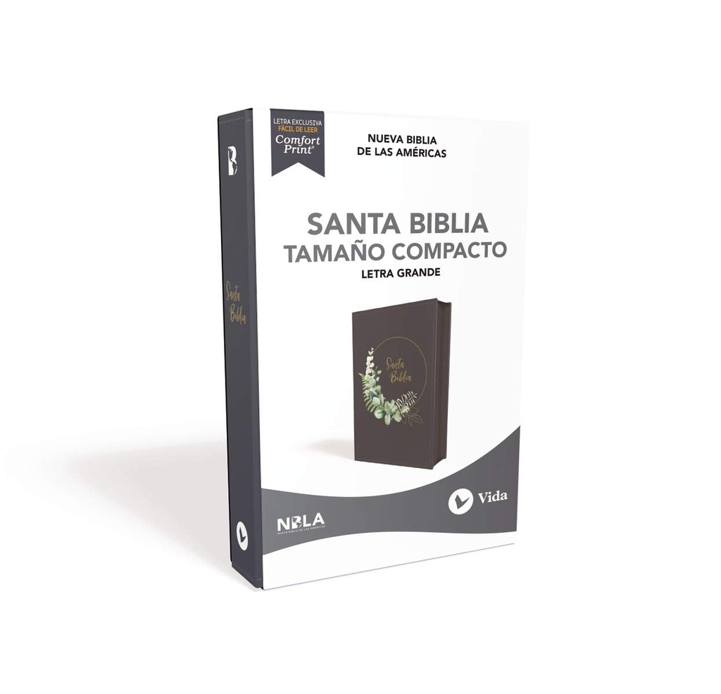 [HCV0414] Biblia NBLA ultrafina Compacta Leathersoft Azul Grisaceo