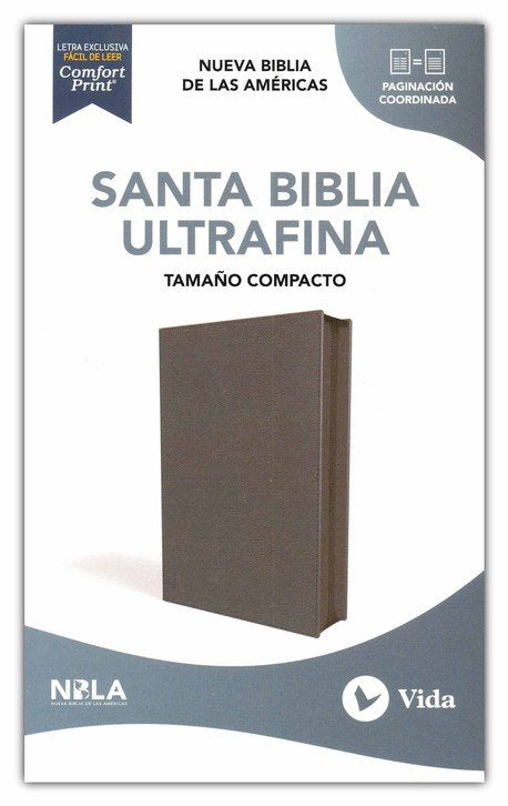[HCV0421] Biblia NBLA ultrafina compacta piel fabricada Azul cierre
