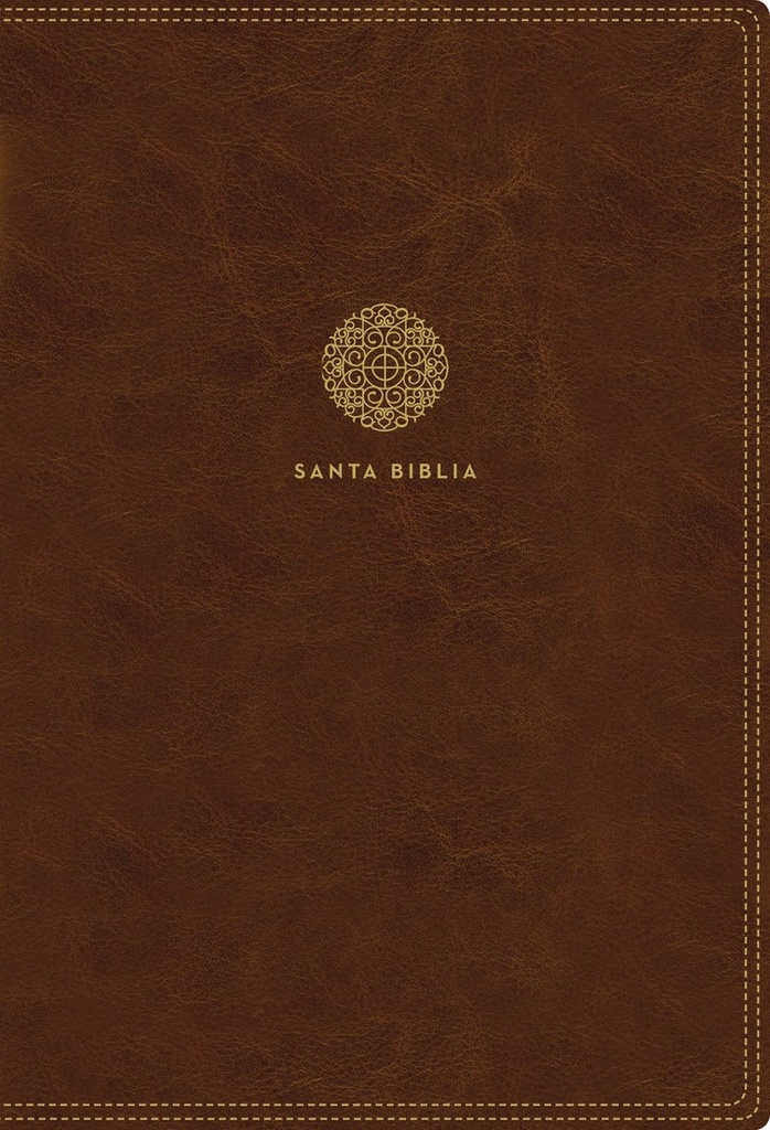 Biblia Supergigante cierre imitación piel café