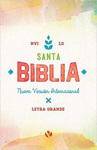 Biblia Letra Grande NVI - Tapa Rustica Acuarela