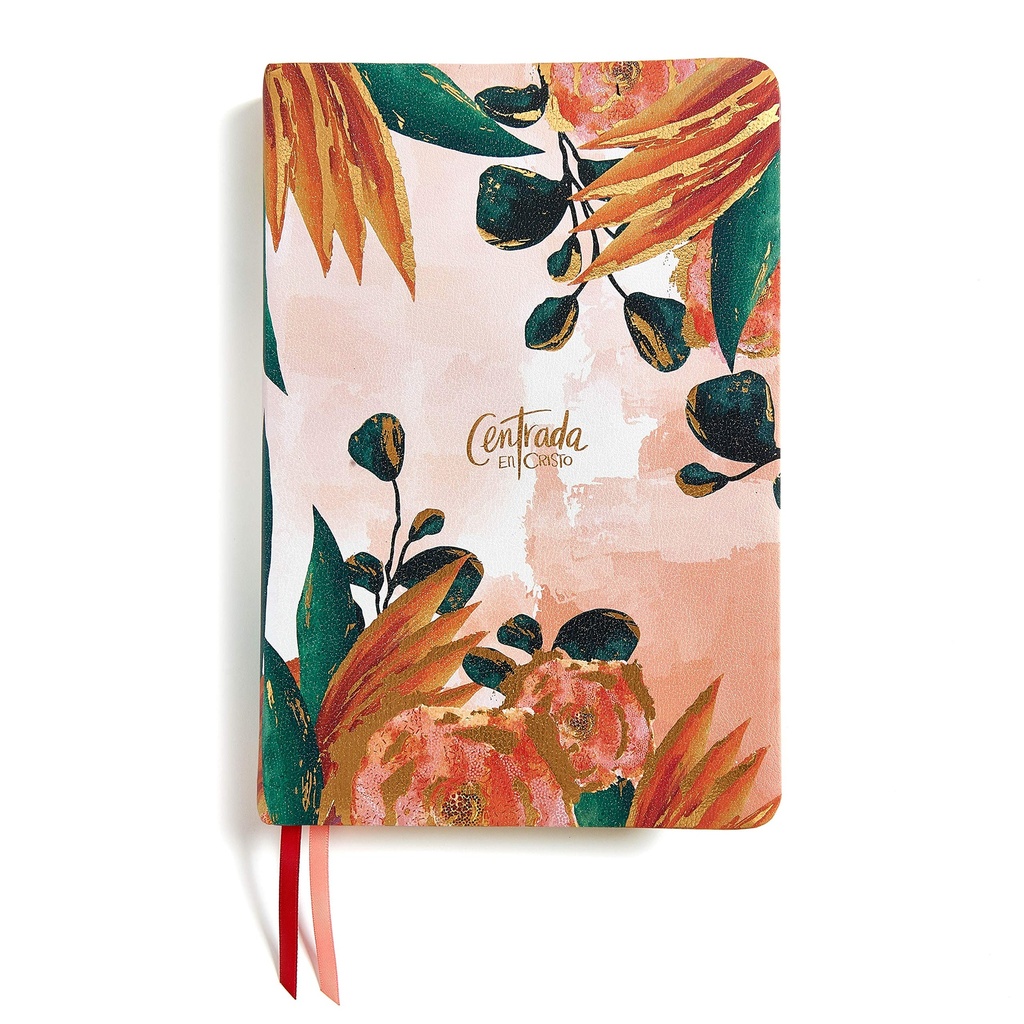 Biblia RVR60 Centrada en Cristo floral símil piel índice
