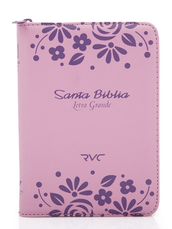 Biblia RVC chica imitación piel rosado
