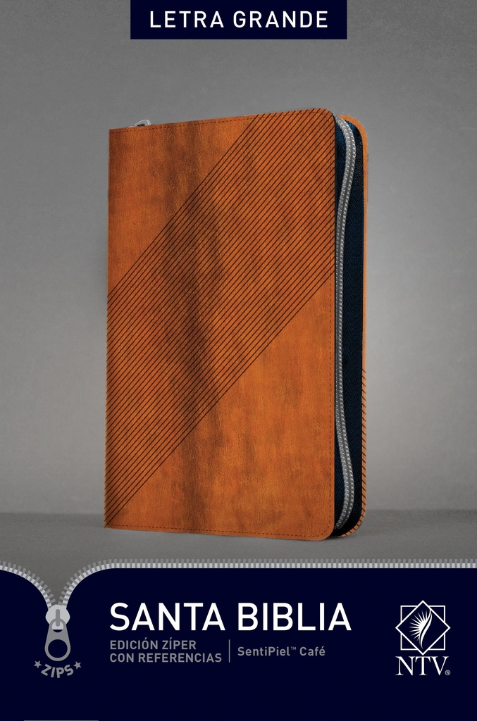 Biblia NTV Edición ziper con ref café