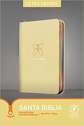 Biblia NTV edición zíper beige