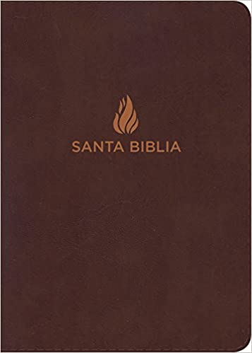 Biblia Ref RVR60 manual letra grande marrón piel fabricada