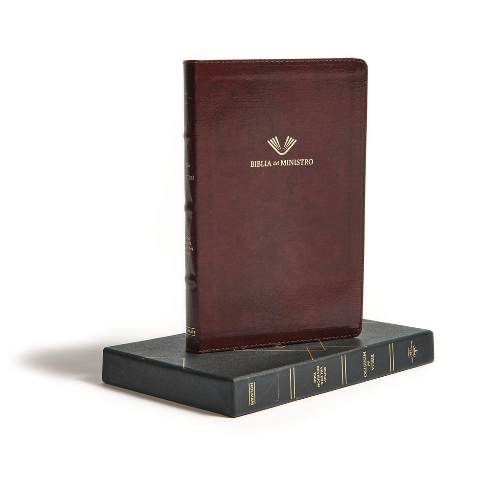 Biblia RVR60 del ministro piel fabricada cafe