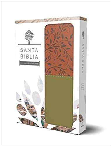 Biblia RV60 letra grande imitación piel verde/marrón