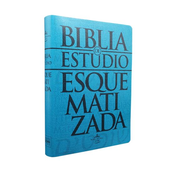 Biblia RVR60 estudio verde imit piel esquematizada