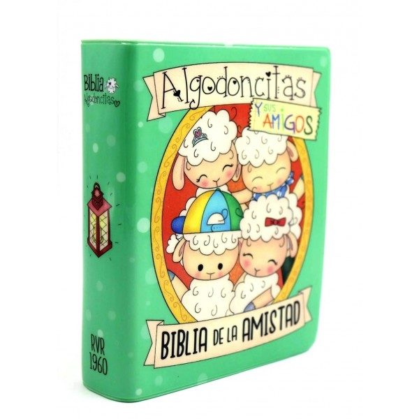 Biblia RVR60 Pequeña para Niños Algodoncitas vinil