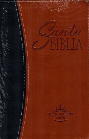 Biblia Mediana letra grande azul-cafe duotono