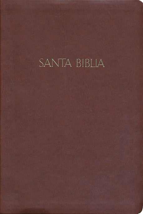Biblia RVR60 letra grande con referencias marrón oscuro