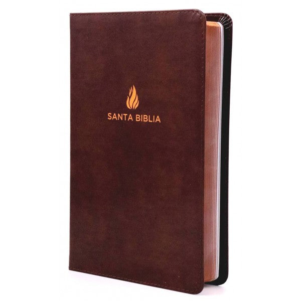 Biblia Letra Gigante Marrón Piel fabricada RVR60