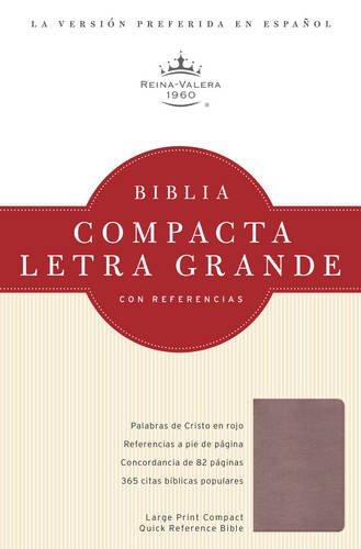 Biblia RVR60 Compacta letra grande con referecias color rosado