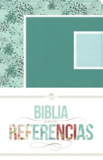 Biblia RVR60 con referencias imitacion piel color verde mar invierno