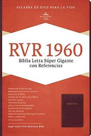 Biblia Borgoña Imitación Piel Con Índice Letra Super Gigante