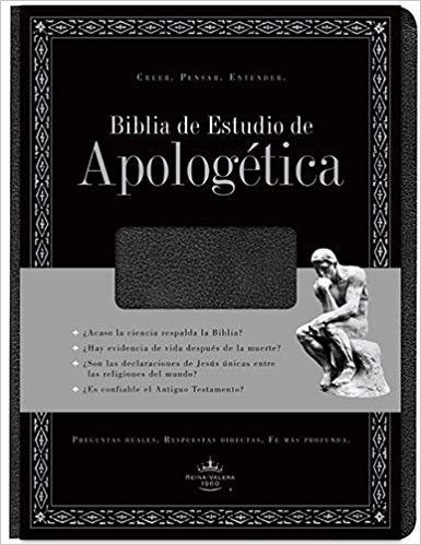Biblia de estudio apologética imitación piel negra RVR60