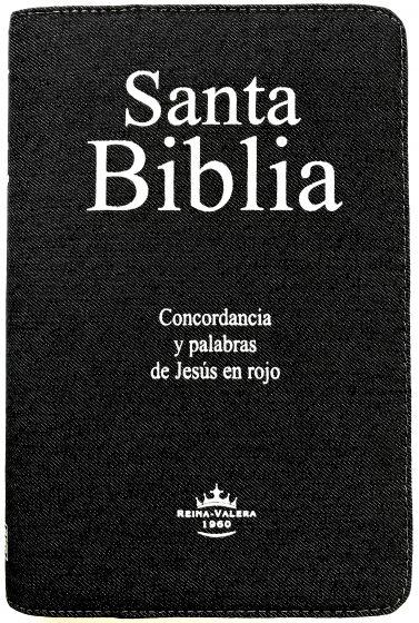 Biblia Mediana Jeans Cierre Rosa