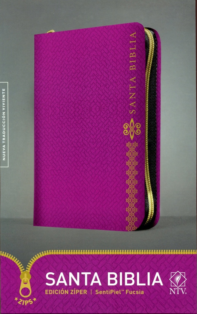 [TYN2231] Biblia Santa Biblia Fiusha Edicion Ziper NTV